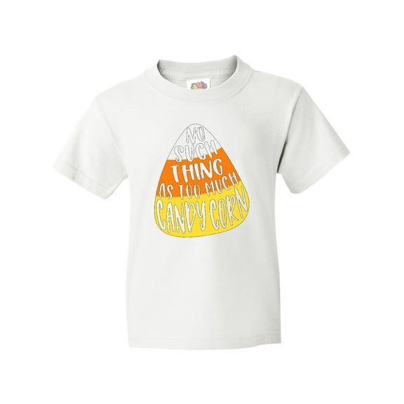 Inktastic Halloween No Such Thing as Too Much Candy Corn Youth T-Shirt