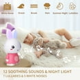 thumbnail image 3 of alilo Bunny Baby Audio Player - Toy w/ Chewable Teether Ears, Colorful Lights - Educational Sounds, Stories, Music, White Noise for 10+ Months Kids - Baby Gift for Learning - Pink, 3 of 10
