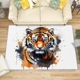thumbnail image 1 of 2x3 Rug, Tiger Door Mat Washable Non Slip Soft for Entryway, Wild Animal Rug, Watercolor Wildlife Carpet, Tiger Home Decor & Gifts, 1 of 7
