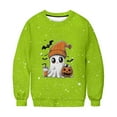thumbnail image 5 of Sriper Halloween Sweatshirts for Women, Cute Spooky Coffee Graphic Pullover, Loose Fall Tops, Themed Outfits, Casual & Festive Seasonal Wear Cute Para Mujer Mint Green 3X, 5 of 8