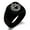 Black, variant on Stainless Steel Crown of Hearts Engraved Square Flat Top Biker Style Polished Ring