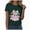 Dark Green, variant on TOWED22 Halloween Shirts for Women Bow Ghost Shirt Cute Spooky Tshirt Fall Flower Graphic Tees Short Sleeve Casual Tops(Wine,L)
