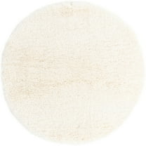 Unique Loom Marilyn Monroe Opulence Shag Collection Area Rug - (5' 3" Round Bone/Beige)