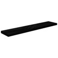 thumbnail image 4 of moobody 2 Piece  Shelves MDF Wall Mounted Shelf Photo Display Stand Storage Rack High Gloss Black for Living Room, Bedroom, Bathroom, Home, Office Decor 47.2 x 9.3 x 1.5 Inches (L x W x H), 4 of 7