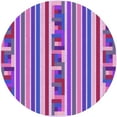 thumbnail image 1 of Ahgly Company Indoor Round Patterned Dark Orchid Purple Area Rugs, 8' Round, 1 of 6