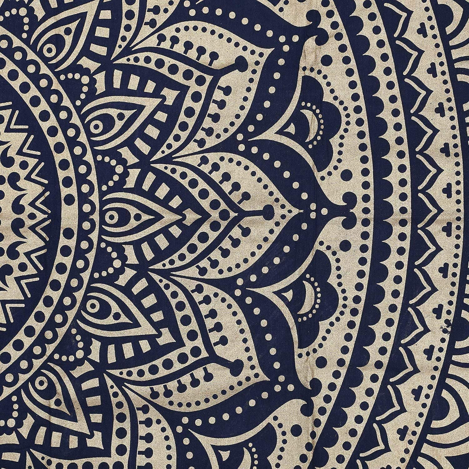 Navy blue and gold tapestry sale