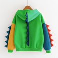 thumbnail image 3 of jsaierl Womens Hoodies Dinosaurs Color Block Top Long Sleeve Cute Shirt Comfy Novelty Pullover Sweatshirt, 3 of 7