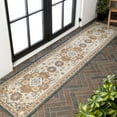 thumbnail image 5 of JONATHAN Y SAVANNAH 2 x 8 Runner Rug, Bijan Vintage Medallion Machine-Washable Reversible - Terra/Blue/Cream, SVH107A-28, 5 of 9