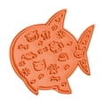 thumbnail image 2 of Silicone Dog & Cat Lick Mat with Suction Cups - Anxiety Relief/Promotes Healthy Eating/Frozen & Dishwasher Safe - Pet Peanut Butter Lick Pad(fish-shape-Orange), 2 of 6