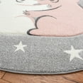 thumbnail image 3 of SAFAVIEH Carousel Kids Hugging Koalas Area Rug, Gray/Ivory, 5'3" x 5'3" Round, 3 of 11