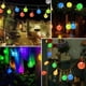 thumbnail image 3 of Guirnalda de luces solares para jardín, 50 luces LED de bola de cristal para exteriores, luces de hadas, impermeables, iluminación decorativa de 24 pies para jardín, patio, jardín, Navidad (coloridas), 3 of 5