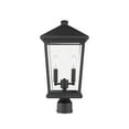 thumbnail image 2 of Z-Lite Beacon 2 Light 20" Glass Aluminum Outdoor Lamp Post Fixture in Black, 2 of 5
