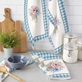 thumbnail image 2 of Flower Plaid Vase Blue Hand Towels Dishcloth Utensils for Kitchen Microfiber Cleaning Cloths Household Wipe Towel, 2 of 7