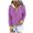 Purple, variant on Womens Hoodie Winter Casual Buttons Long Sleeve Drawstring Classic Hooded Sweat Jacket for Cold Weather Navy XXL