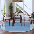 thumbnail image 3 of Round Rugs 5Ft, Sky Blue Retro Greek Key Round Area Rug Washable Indoor Throw Carpet, Geometric Greece Ancient Farmhouse Soft Non Slip Circle Rug for Cabinet Bathroom Home Decor Aesthetic, 3 of 8