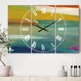 thumbnail image 2 of Designart 'Waterpainting Impression of Indigo And Green' Farmhouse Wall Clock, 2 of 3
