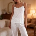 thumbnail image 5 of yillto Womens Summer Pjs Sets Camisoles Sleeveless Tops and Soft Lounge Pants Sleepwear Soft Comfy Pajamas, 5 of 7