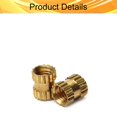 thumbnail image 3 of Wekity M3x5mm Female Thread Knurled Nuts Hx4mm OD Brass Threaded Insert Embedment Nuts Hydraulic Welded Joint Injection Molding Assortment Kit for 3D Printing Injection Molding 50PCS-0621, 3 of 5