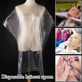 thumbnail image 3 of Delantales transparentes para peluquería, desechables, duraderos, impermeables, paquete de 50, 3 of 8