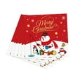 thumbnail image 1 of Ensemble de Vaisselle de Fête de Noël et Nouvel An 24 Pcs Nappe Jetable Plateau en Papier, 1 of 7
