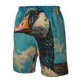 thumbnail image 4 of Fuzoiu Blue Watercolor Duck Print Men's Beach Shorts,Men's Swim Trunks,Quick Dry Board Shorts with Pockets,Men's Bathing Suits for Surfing, Running, and Casual Wear-XX-Large, 4 of 6