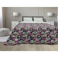 thumbnail image 1 of Retro Down Alternative Comforter, Continuing Print of Polka Dots Print Simple and Old Design Details, Microfiber Quilt for All Season, 5 Sizes, Dried Rose and Champagne, by Ambesonne, 1 of 3