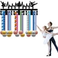 thumbnail image 7 of Wood Ballet Medal Holder Dance Medal Hanger Display Medal Rack Wall Rack Mounted Over 30 Medals Award Ribbon Stand Running Soccer Football for Competition Athletes Medalist 15.7 x 5.8 Inch, 7 of 7