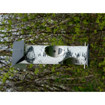 Vari Crafts Birch Log Thistle Seed Bird Feeder Walmart Com