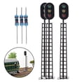 thumbnail image 6 of 3Pcs DIY Lights 1:87 HO Scale Light Lamp Signal Light Model Architecture Street Train Model Railway Train A, 6 of 8