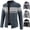 03Blue, variant on KeShDi Leather Jacket Mens Fleece Jacket Men's Fall Splicing Knit Shirt Zipper Top Solid Color Cardigan Jacket Coffee M
