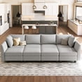 thumbnail image 3 of Belffin 8 pieces Chenille Modular Sectional Sofa Sectional Sleeper Sofa Washable Cushion with storage for Living Room,Beige, 3 of 9