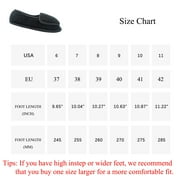 Diabetic Slippers for Women Memory Foam Arthritis Edema Adjustable Open Toe Swollen Feet House Shoes, Black 6