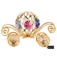 thumbnail image 4 of Matashi 24K Gold Plated Mini Pumpkin Coach Ornament with Genuine Crystals, 4 of 5