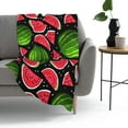 thumbnail image 4 of Watermelon Summer Fruit Blanket, Soft Blankets Flannel Bed Throw Cozy Lightweight Plush Gifts for Women Men Boys Girls Kids Sofa Couch Bedroom Living Rooms Warm All Season, Home Decor, Small 50"x40", 4 of 6