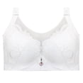 thumbnail image 2 of Eashery Womens Bra Plus Size Strap Bra Deep V Womens Lingerie White 3XL, 2 of 3