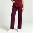 thumbnail image 6 of AHTJRT Women's Scrub Pants Straight Leg Soft Stretch Yoga Comfort Fit Workwear Nursing Uniform Pants Summer Healthcare Scrubs Wine S, 6 of 8