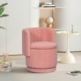 thumbnail image 3 of Pink 360 Degree Swivel Chair With Hidden Storage For Bedroom And Living Room Enjoyable Seat - Pink, Space, 3 of 6
