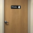 thumbnail image 5 of Excello Global Products Private Sign for Doors: Perfect for Business Hotels Retaurants and Commercial Areas. Easy to Mount Informative Plastic Sign with Symbols 9x3, Pack of 3 (Black) - EGP-HD-0261, 5 of 5