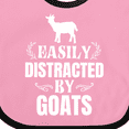 thumbnail image 4 of Inktastic Easily Distracted by Goats Boys or Girls Baby Bib, 4 of 4