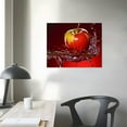 thumbnail image 3 of JEUXUS Kitchen Wall Decor Canvas Art, Red Apple Fruit Canvas Print for Dining Room Decor, Contemporary Fruit Picture Kitchen Framed Painting for Restaurant Decor-Ready to Hang (16x12 Inches), 3 of 4