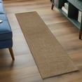 thumbnail image 4 of Vintage Brown Large Area Rugs for Bedroom Living Room, Soft Non Slip Carpet Bedside Rug, Farmhouse Retro Dark Solid Color Linen Texture Rectangular Floor Cover Kitchen Accent Rug 2'x6' for Office, 4 of 9