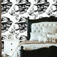 thumbnail image 2 of Peel and Stick Wallpaper 23.6in x 9.8ft Vintage Skull Cigarette Hat Graphic Contact Paper Vinyl Waterproof Self Adhesive Wall Paper for Bedroom Shelf Cabinet Renter Friendly, 2 of 8
