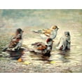 thumbnail image 2 of Pautov, Igor 32x26 Gold Ornate Wood Framed with Double Matting Museum Art Print Titled - In a Puddle, 2 of 4