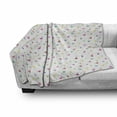 thumbnail image 3 of Swan Soft Flannel Fleece Throw Blanket, Rainbow Colored Swans Pattern Birds Wings Themed Nursery Kids Print, Cozy Plush for Indoor and Outdoor Use, 60" x 80", Multicolor, by Ambesonne, 3 of 6
