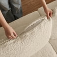 thumbnail image 4 of 110" Modular Sectional Sofa, Boneless Convertible L-Shape Couch with Ottoman, 3 Seater Cloud Sectional Couches for Living Room,Office，Beige, 4 of 11