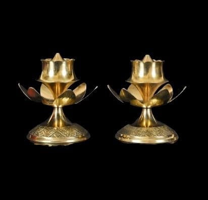brass set of 2 incense holder / burner for temple/ home / office