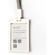 DYZD ID Card Holder Plastic ID Badge Holder ID Holder with Breakaway Necklace Lanyards Vertical Style ID Badge Card