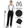 thumbnail image 5 of Little Donkey Andy Womens Insulated Ski Bibs Snow Pants Water Resistant Snowboard Softshell Pants with Suspenders Black XL, 5 of 7