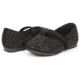 thumbnail image 2 of Dream Pairs Kids Girls Rhinestones Ballet Flat Shoes Toddler Fashion Dress Shoes MUY-SHINE-INFANT BLACK/GLITTER Size 6 Toddler, 2 of 5
