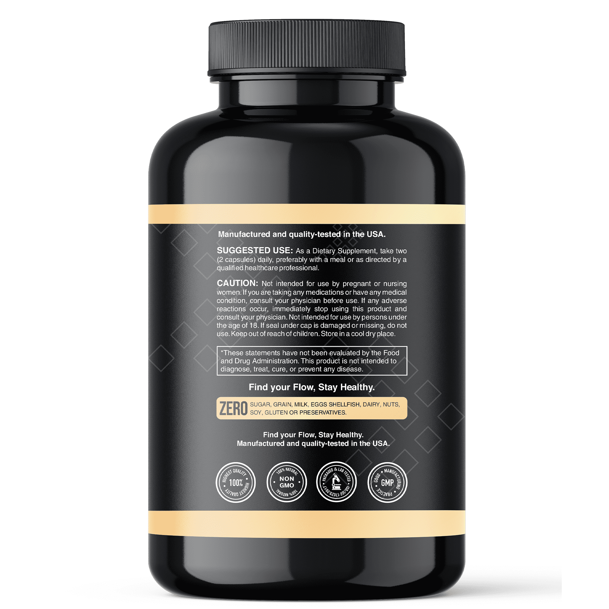 Gflow Vitamins PEA Supplement with Quercetin Phytosome 1,000 mg | Micronized PEA (Palmitoylethanolamide) 99% Highly Purified | Discomfort relief supplement in capsules made in the USA